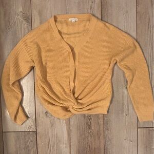 Ophelia Roe Womens Large Women's Mustard Yellow Sweater